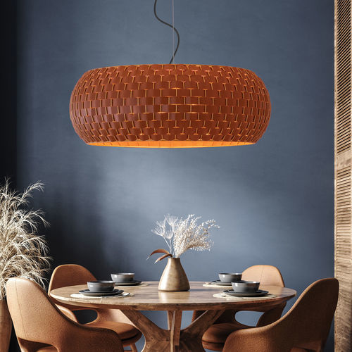 Lampada a sospensione - SUSP AUGUSTE - FLAM ET LUCE LUMINAIRES - in legno / contemporanea / con cavo