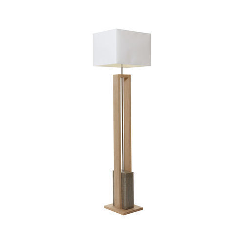 Lampada da terra - LMP STONE Q - FLAM ET LUCE LUMINAIRES - in legno / in pietra / contemporanea