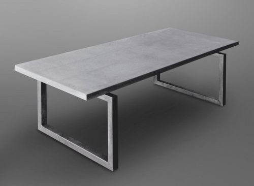 Tavolo da pranzo contemporaneo - ACCORD - Skulpturfabriken.se - in metallo / in calcestruzzo / rettangolare