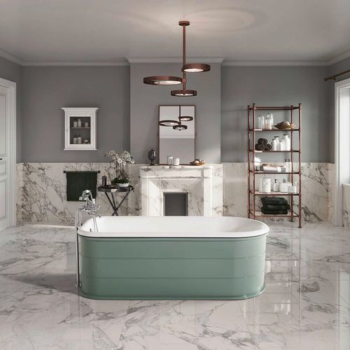 Vasca da bagno ovale - CROSBY - RECOR - da appoggio / ad uso professionale / in ghisa