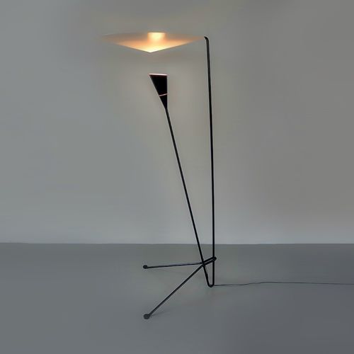 Lampada da terra - B211 - SERGE MOUILLE - in alluminio / in acciaio / contemporanea