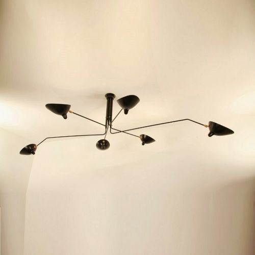 Plafoniera contemporanea - MCL-R6 - SERGE MOUILLE - in ottone / da interno / di Serge Mouille