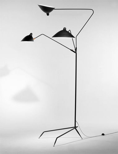 Lampada da terra - MFL-3  - SERGE MOUILLE - in metallo / contemporanea / con cavo