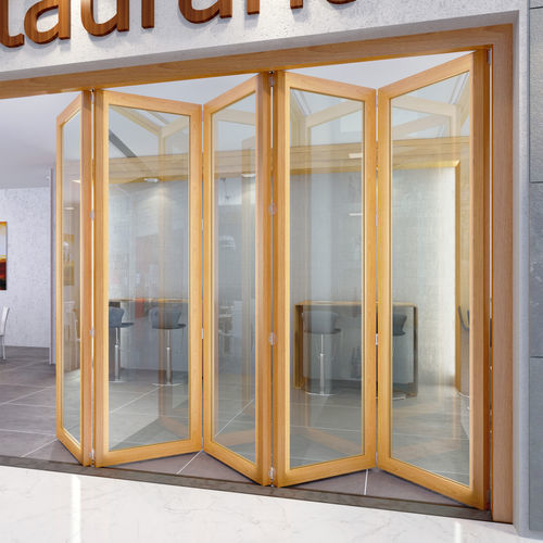 Sistema scorrevole in alluminio - OPENTEC FWF100 - MANTION SAS - per porta in vetro / corridori a scomparsa / a libro