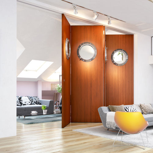 Sistema scorrevole in alluminio - OPENTEC FW75 - MANTION SAS - per porta in legno / corridori a scomparsa / a libro