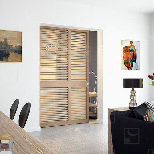Sistema scorrevole in alluminio - SAF 80 TELESCOPIC - MANTION SAS - per porta / corridori a scomparsa / per uso residenziale