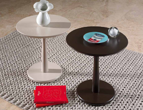 Tavolino contemporaneo - POP - GUARANTEE by GIOGATZIS - in legno laccato / rotondo / per uso residenziale