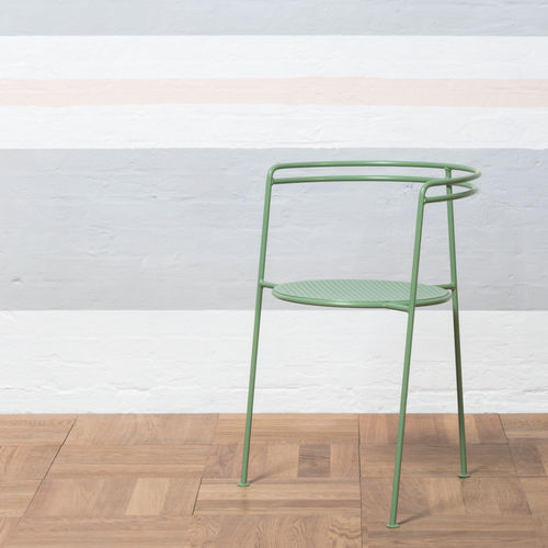 Sedia da pranzo contemporanea - POINT  - OK DESIGN - da esterno / in metallo / per uso residenziale