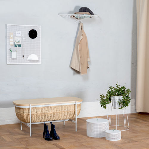 Panca contemporanea - WILLOW  - OK DESIGN - in vimini / in metallo / per stoccaggio