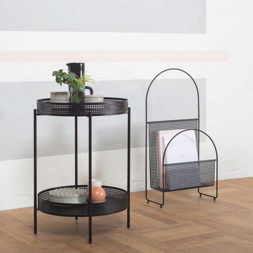 Tavolo d'appoggio contemporaneo - AMI  - OK DESIGN - in metallo / con supporto in metallo / rotondo