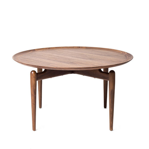 Tavolino basso contemporaneo - SLOW - STELLAR WORKS - in legno massiccio / in laminato / rotondo