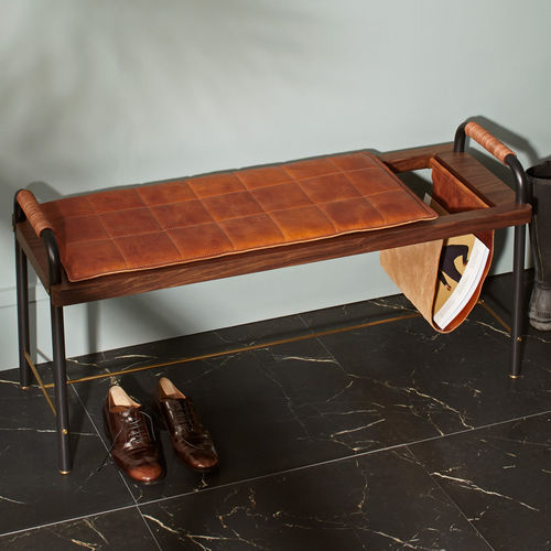 Panca contemporanea - VALET - STELLAR WORKS - in acciaio inossidabile / in pelle / in laminato