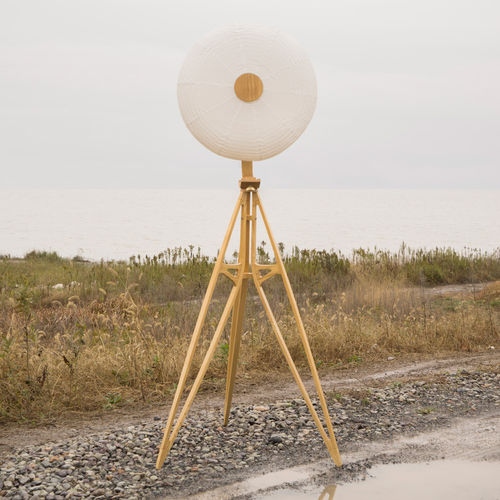 Lampada da terra - KYOTO - STELLAR WORKS - in legno massiccio / di carta / design originale