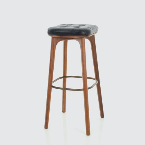 Sgabello da bar contemporaneo - MING - STELLAR WORKS - in legno compensato / con supporto in legno massiccio / imbottito