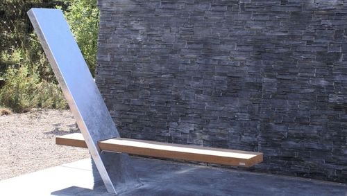 Panca da giardino contemporanea - V.I.P - THORS DESIGN - in legno / in metallo / con schienale