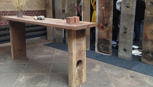Tavolo alto contemporaneo - THORS DESIGN - in legno / rettangolare / professionale