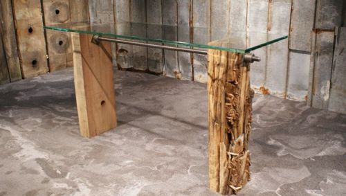 Consolle contemporanea - UNIKA - THORS DESIGN - in legno / in vetro / rettangolare