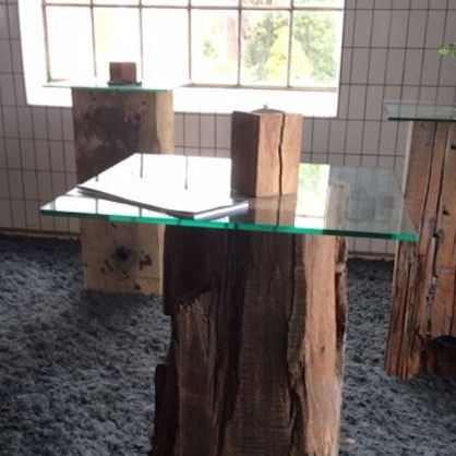Tavolo alto contemporaneo - UNIKA - THORS DESIGN - in legno / in vetro / quadrato