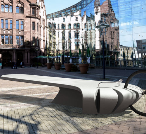 Rastrelliera per biciclette a pavimento - GINGKO - Stayconcrete - design originale / orizzontale / per spazi pubblici