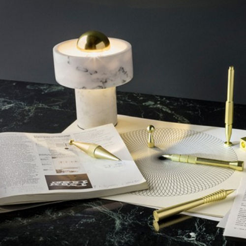Lampada da tavolo - STONE : STT01EU - Tom Dixon - in ottone / in vetro / in marmo