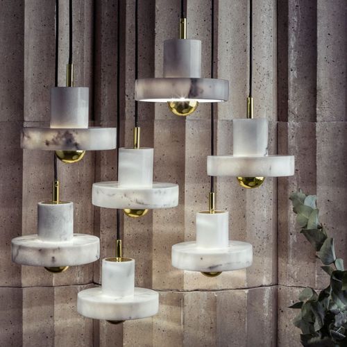 Lampada a sospensione - STONE : STP02WEU - Tom Dixon - in marmo / contemporanea / con cavo