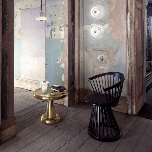 Tavolino basso contemporaneo - SPUN : SUT01B - Tom Dixon - in ottone / rotondo / professionale