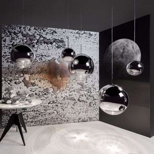 Lampada a sospensione - MIRROR BALL : MBB50AEU - Tom Dixon - in alluminio / in policarbonato / contemporanea