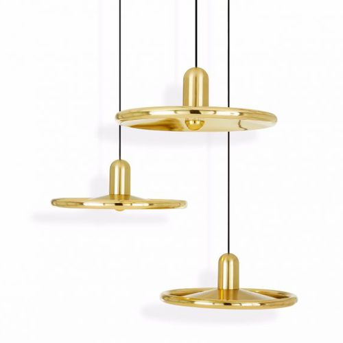 Lampada a sospensione - SPUN : SUP01B-PEUM1 - Tom Dixon - in ottone / contemporanea / con cavo