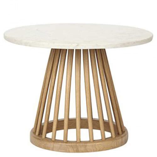 Tavolino basso contemporaneo - FAN SERIES - Tom Dixon - in marmo / in rovere / in betulla