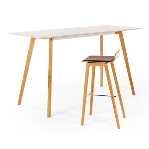 Scrivania contemporanea - TABLE.H - König Neurath - in legno massiccio / con 4 gambe / ad altezza regolabile