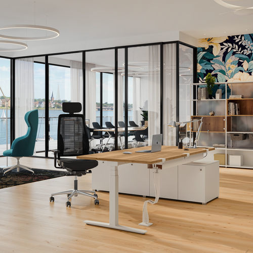 Scrivania per open space - TALO.YOU MANAGEMENT - König Neurath - da terra / contemporanea / in legno
