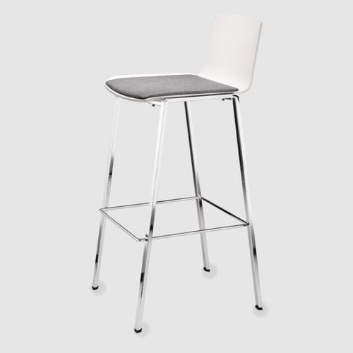Sgabello da bar moderno - König Neurath - in plastica / con supporto in metallo / con poggiapiedi