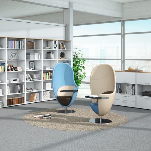 Poltrona contemporanea - NET.WORK.PLACE - König Neurath - in tessuto / di privacy / a scomparsa