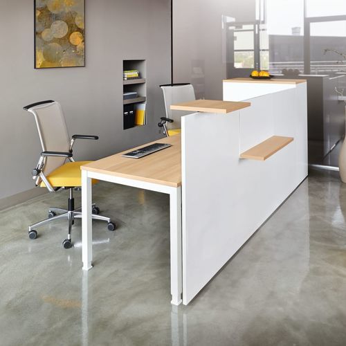 Banco reception modulare - BOLT-ON COUNTER - König Neurath - in legno / per ufficio / per spazio pubblico