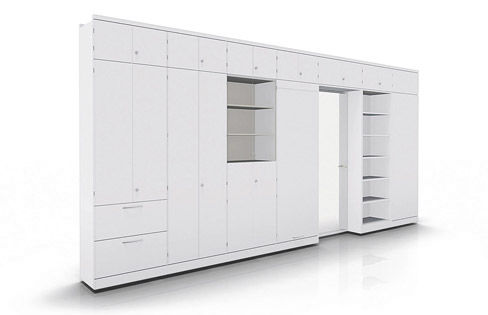 Parete attrezzata per ufficio - UNIVERSAL.PLUS - König Neurath - in laminato