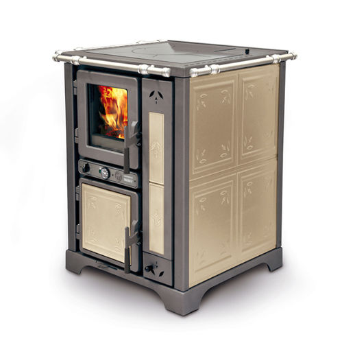 Blocco cottura a legna - bosky country 30 evo fiori - THERMOROSSI - 1  fuoco / 1 forno / con lavaggio manuale