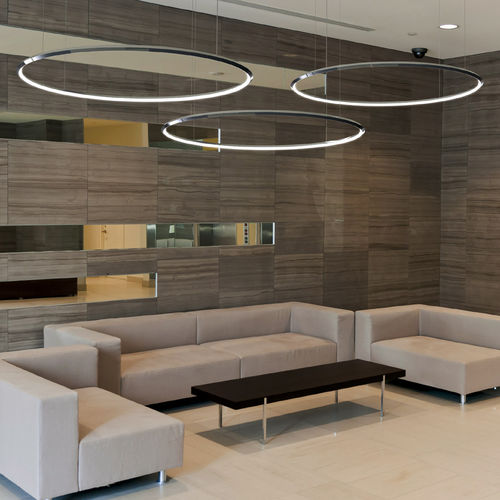 Lampada a sospensione - GIRATA  - Sattler GmbH - in alluminio / in vetro acrilico / contemporanea