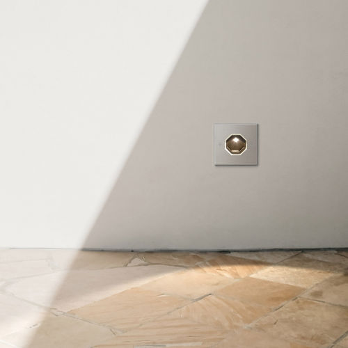 Faretto in acciaio inossidabile - OTTAGONO - Stral - da incasso a muro / LED / ottagonale
