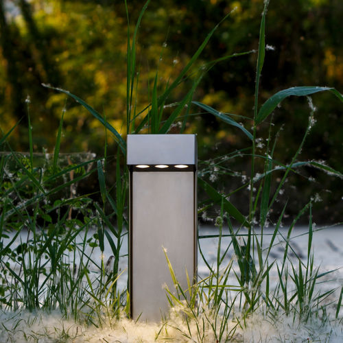 Lampioncino in acciaio inossidabile - VOLK - Stral - da giardino / contemporaneo / con diffusore in vetro temprato