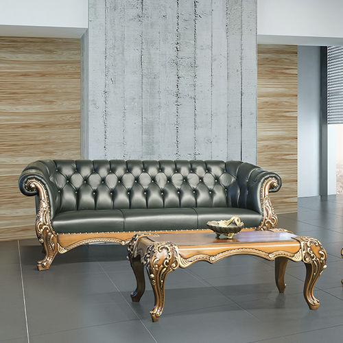 Divano classico - VENEDIK - SOLENNE OFFICE FURNITURE - in pelle / per uso contract