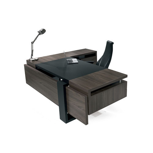 Scrivania direzionale - FLAT  - SOLENNE OFFICE FURNITURE - contemporanea / in legno / con contenitore