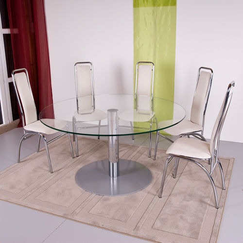 Tavolo da pranzo contemporaneo - BEIRUT  - KODRETA furniture, s.r.o. - in legno massiccio / in faggio / in vetro