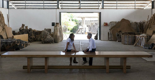 Tavolo da conferenza contemporaneo - JÉRÔME-ABEL SEGUIN - in legno / rettangolare / professionale