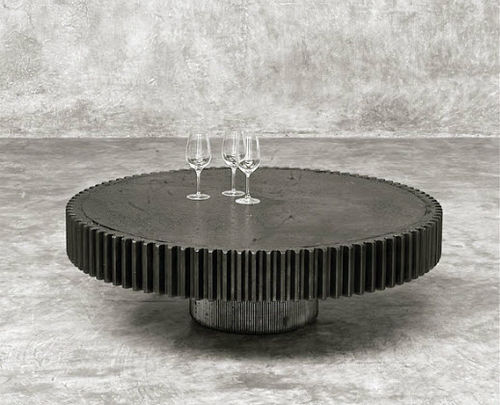 Tavolino basso in stile - LARGE GEAR - JÉRÔME-ABEL SEGUIN - in metallo / rotondo / per uso residenziale