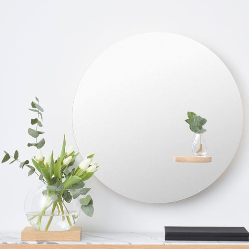 Specchio a muro - YOU MINI - A 2 designers - contemporaneo / rotondo / in rovere