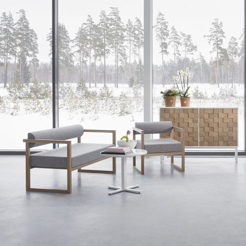 Divano contemporaneo - RELOAD - A 2 designers - in tessuto / con cuscino rimovibile / a slitta