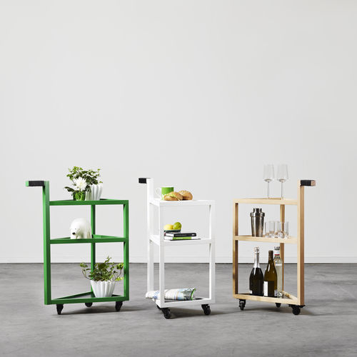 Carrello portavivande di servizio - MOVE - A 2 designers - per uso residenziale / in rovere / in MDF