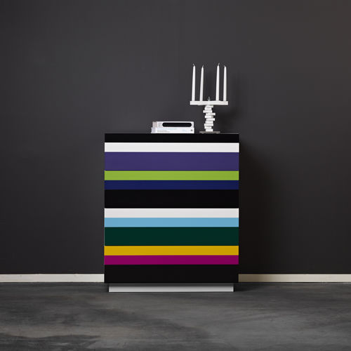 Cassettone contemporaneo - STRIPE - A 2 designers - in MDF / in legno dipinto / non specificato