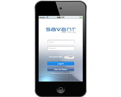 Applicazione mobile di gestione luci - SAVANTLIGHTING APP - Savant Systems - per sistema domotico