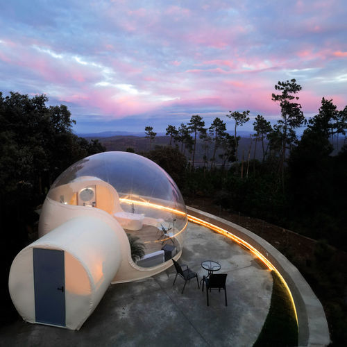 Tenda a bolla tonda - BUBBLE - Tecnodimension Hinchable S.L. - in PVC / trasparente / gonfiabile